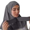 AIBEARTY Women Fashion Instant Muslim Turban Hijab with Snap Fastener Breathable Headscarf Bonnet Cap Turban Hat Shawl view 2