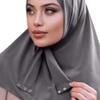 AIBEARTY Women Fashion Instant Muslim Turban Hijab with Snap Fastener Breathable Headscarf Bonnet Cap Turban Hat Shawl view 3