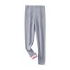 Womens Maternity Fleece Lined Leggings Over The Belly Pregnancy Warm Yoga Tight Workout Active Pants with Pockets Gray view 1