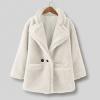 Kid Long Toddler Girls Coat Winter Windproof Thicken Coat Jacket Kids Warm Fleece Outerwear Jacket (Beige, 4-5 Years) view 2