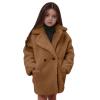 Kid Long Toddler Girls Coat Winter Windproof Thicken Coat Jacket Kids Warm Fleece Outerwear Jacket (Brown, 1-2 Years) view 1