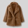 Kid Long Toddler Girls Coat Winter Windproof Thicken Coat Jacket Kids Warm Fleece Outerwear Jacket (Brown, 1-2 Years) view 2