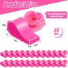 Deekin 24 Pack Whistles Pink Whistles Plastic Whistles with Lanyard Plastic Loud Crisp Sound Whistle for Referee Coaches Whistle for Outdoor Training Camping Football Soccer Basketball Game Supplies view 2