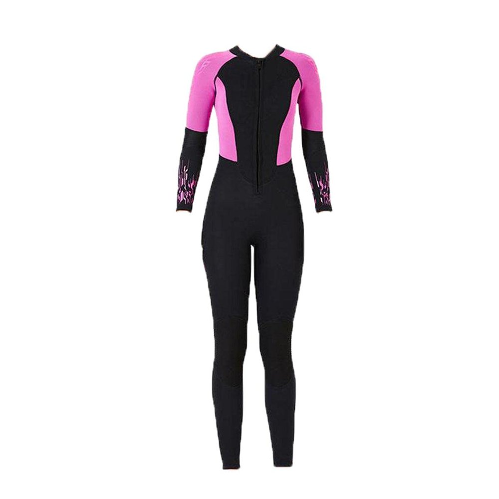 Men's Wetsuit 3mm Warm Long-sleeved Neoprene Wetsuit Full Length Ladies Wetsuit/441 (Color : Powder, Size : XL)