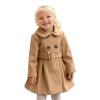 Kid Long Coat Girl Toddler Girls Winter Windproof Coat Jacket Kids Warm Fleece Outerwear Jacket (Coffee, 3-4 Years) view 1