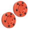 Veemoon 2pcs Roller Hockey Game Puck Inline Hockey Puck with Wheels for Floor Trainings Red view 1