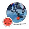 Veemoon 2pcs Roller Hockey Game Puck Inline Hockey Puck with Wheels for Floor Trainings Red view 3