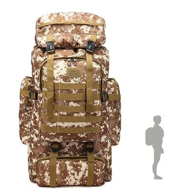 Hiking Mountaineering Backpack, Emergency Backpack, Large Capacity Travel Backpack, Camping Equipment, Camouflage Waterproof Camping Backpack,C-80L/18 (Color : D, Size : 80L)