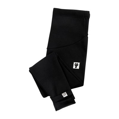 Women Maternity High Waist Leggings Over Belly Pregnancy Yoga Pants Workout Fleece Lined Tights Sweatpant Pocket Black