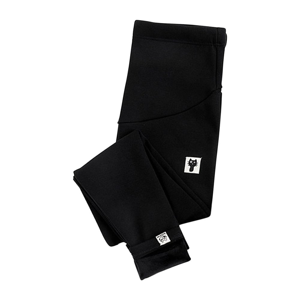 Women Maternity High Waist Leggings Over Belly Pregnancy Yoga Pants Workout Fleece Lined Tights Sweatpant Pocket Black
