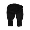 Women Maternity High Waist Leggings Over Belly Pregnancy Yoga Pants Workout Fleece Lined Tights Sweatpant Pocket Black view 2