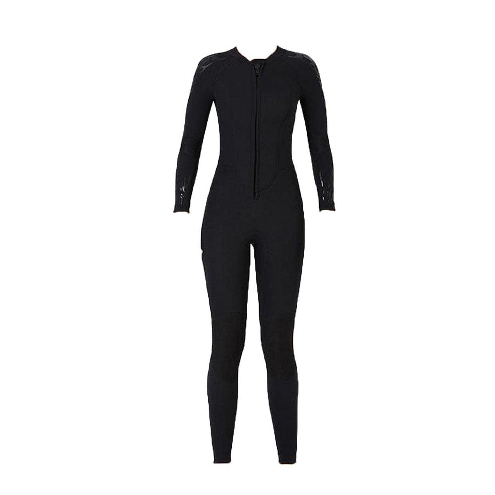 Men's Wetsuit 3mm Warm Long-sleeved Neoprene Wetsuit Full Length Ladies Wetsuit/441 (Color : Woman black, Size : XXL)