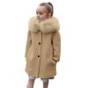 Girls' Dress Coats, Toddler Girls Winter Windproof Coat Jacket Kids Warm Fleece Outerwear Jacket (e-Khaki, 3-4 Years) view 1