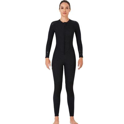Men's And Women's Neoprene 3mm Full Wetsuits, Sunscreen And Warm Wetsuits For Water Sports/440 (Color : Woman black, Size : XL)