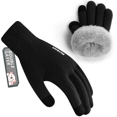 Kids Winter Gloves for Boys Girls Children Toddler Thermal Wool Knit Gloves with Insulated Fleece Lining Keep Hand Warm Gift