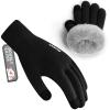 Kids Winter Gloves for Boys Girls Children Toddler Thermal Wool Knit Gloves with Insulated Fleece Lining Keep Hand Warm Gift view 1