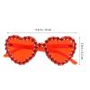 ABOOFAN Heart Shaped Party Glasses Decorative Transparent Heart Sunglasses Women Creative Rimless Candy Eyewear Bachelorette Party view 2