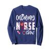 Oncology Nurse Crew Heart Stethoscope Valentine's Day Nurse Sweatshirt view 1