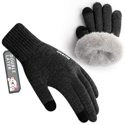 Kids Winter Gloves for Boys Girls Children Toddler Thermal Wool Knit Gloves with Insulated Fleece Lining Keep Hand Warm Gift