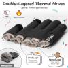 Kids Winter Gloves for Boys Girls Children Toddler Thermal Wool Knit Gloves with Insulated Fleece Lining Keep Hand Warm Gift view 3