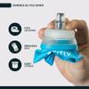 FITLY Large Soft Flask - 17 oz (500 ml) - Shrink As You Drink Pocket Soft Water Bottle for Hydration Pack/Running Vest- Folding Water Bottle for Running, Hiking, Cycling - Ski Water Bottles (F5L) view 3