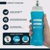 FITLY Large Soft Flask - 17 oz (500 ml) - Shrink As You Drink Pocket Soft Water Bottle for Hydration Pack/Running Vest- Folding Water Bottle for Running, Hiking, Cycling - Ski Water Bottles (F5L) view 4