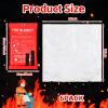 Macarrie 6 Pack 39 x 39 Fire Blanket Emergency for Home and Kitchen Safety Suppression Blanket Fiberglass Fireproof Survival for Fireplace Car Office Camping (Red) view 2