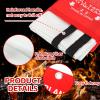 Macarrie 6 Pack 39 x 39 Fire Blanket Emergency for Home and Kitchen Safety Suppression Blanket Fiberglass Fireproof Survival for Fireplace Car Office Camping (Red) view 3