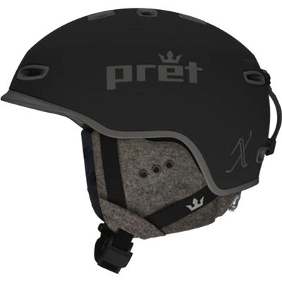 PRET Lyric Ski & Snowboard Helmet | MIPS Protection | Ultra-Lightweight ACT Construction | X2 Black | Medium