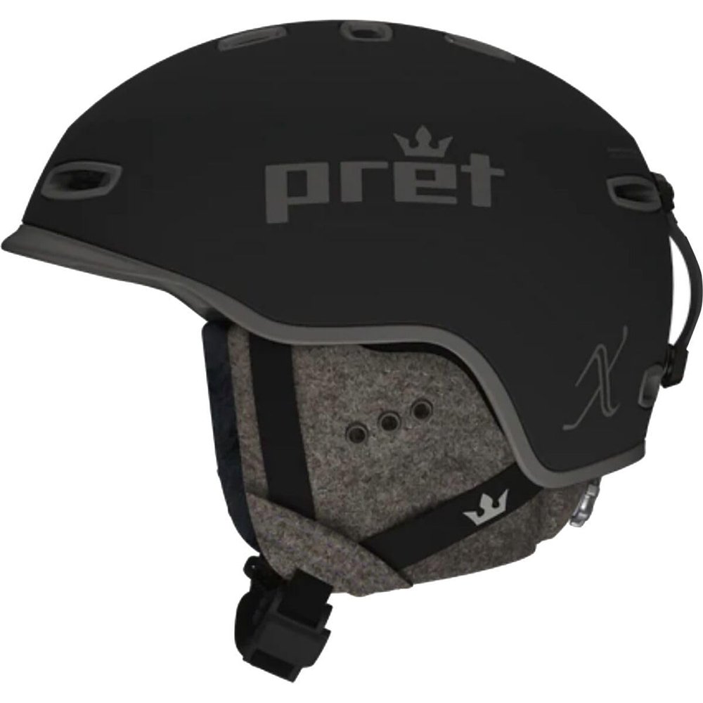 PRET Lyric Ski & Snowboard Helmet | MIPS Protection | Ultra-Lightweight ACT Construction | X2 Black | Medium