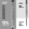 Harrows NX90 Darts, 90% Tungsten Steel Tip Darts Set, Includes High-Grade Shafts, Aerodynamic Dart Flights, Available in Sizes 21g, 22g, 23g, 24g, 25g & 26g (23 Grams) view 3