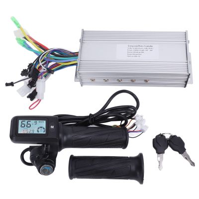 RiToEasysports Brushless Speed Motor Controller, 1000W 36V 48V Controller LCD Display Throttle with Lock Electric Speed Controllers for Electric Scooter