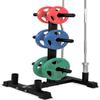 SereneLife 6-Pegs Olympic Weight Plate Rack & 4 Barbells - 800 Pounds Capacity, Heavy Duty Gym Organizer, Scratch Resistant Frame, Powder-Coat Finish, Easy to Assemble, Compact & Space-Saving view 1