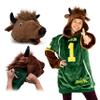 Plushible Wearable Blanket Hoodie - Oversized North Dakota State University Bison Mascot Long Sleeve Sweatshirt Pocket - 2-in-1 Oversized Hoodie Blanket Pillow - Cozy Snugible Gifts for Men and Women view 1