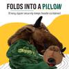 Plushible Wearable Blanket Hoodie - Oversized North Dakota State University Bison Mascot Long Sleeve Sweatshirt Pocket - 2-in-1 Oversized Hoodie Blanket Pillow - Cozy Snugible Gifts for Men and Women view 3