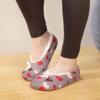 BambooMN Adult Women's Soft Fuzzy Furry Home Non-Slip Lined Slipper Socks, Travel Indoor House Slippers, Grey Hearts, Small, 1 Pair view 2