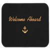 Cape Hatteras Marine Welcome Aboard Boat Mat Black with Anchor (Black with Gold Embroidery) view 1
