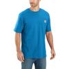 Carhartt Mens Loose Fit Heavyweight Short-Sleeve Pocket Work Utility T-Shirt, Marine Blue Heather, X-Small US view 1