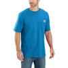 Carhartt Mens Loose Fit Heavyweight Short-Sleeve Pocket Work Utility T-Shirt, Marine Blue Heather, X-Small US view 2