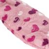 BambooMN Adult Women's Soft Fuzzy Furry Home Non-Slip Lined Slipper Socks, Travel Indoor House Slippers, Pink Hearts, Extra Large, 1 Pair view 3