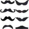 Chochkees 18 Halloween Fake Mustaches Bulk Self Adhesive Novelty Mustaches Stickers French Pirate Detective Beard Costume Face Stickers for Halloween Mexican Fiesta Party Favors view 1