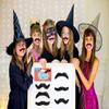 Chochkees 18 Halloween Fake Mustaches Bulk Self Adhesive Novelty Mustaches Stickers French Pirate Detective Beard Costume Face Stickers for Halloween Mexican Fiesta Party Favors view 4