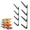 StoreYourBoard Adjustable Surfboard Storage Rack, 4 Board Wall Mount Display, Black view 1