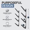 StoreYourBoard Adjustable Surfboard Storage Rack, 4 Board Wall Mount Display, Black view 3