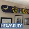 StoreYourBoard Adjustable Surfboard Storage Rack, 4 Board Wall Mount Display, Black view 4