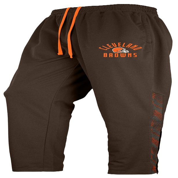 Zubaz NFL Men's Team Color Elevated Jacquard Trackpant with Viper Accent, Cleveland Browns, Medium