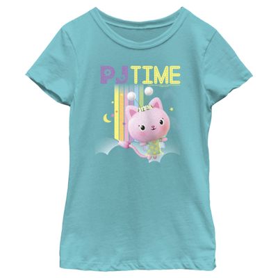 Fifth Sun Gabby's Dollhouse PJ Time Girls Short Sleeve Tee Shirt, White