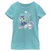 Fifth Sun Gabby's Dollhouse My Bubbly World Girls Short Sleeve Tee Shirt, Tahiti Blue view 1