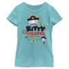 Fifth Sun Gabby's Dollhouse Kitty Pirates Girls Short Sleeve Tee Shirt, Tahiti Blue view 1