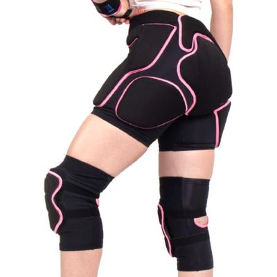 BelugaDesign Padded Shorts Knee Set | Women Winter Sports Ski Snowboard 3D Impact Pad | Adjustable Breathable Protective Gear Butt Hip Knee Brace